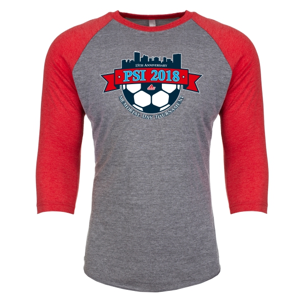 E03 - Red/Grey Baseball Tee
