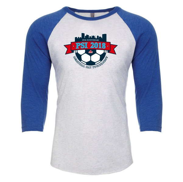 E02 - Royal/White Baseball Tee
