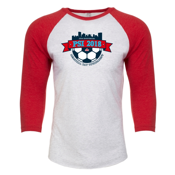 E01 - Red/White Baseball Tee