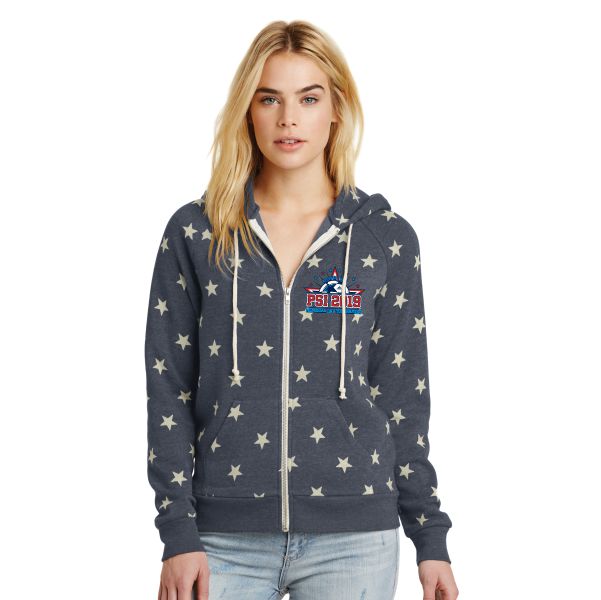 H03 - Ladies Triblend Stars Hoodie