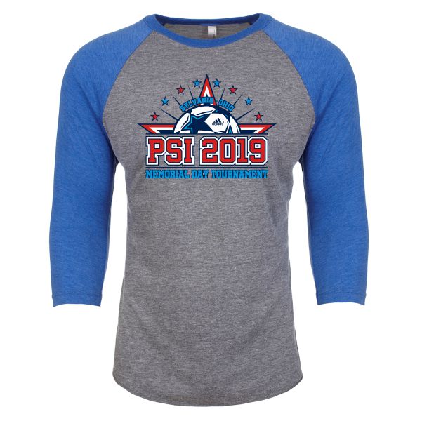 E03 - Royal/Grey Baseball Tee