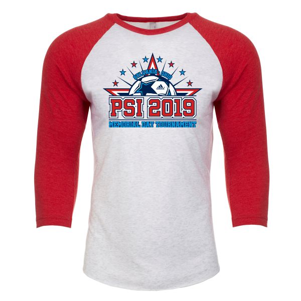 E02 - Red/White Baseball Tee
