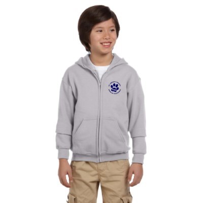 12 Youth zippered Hooded Sweatshirt