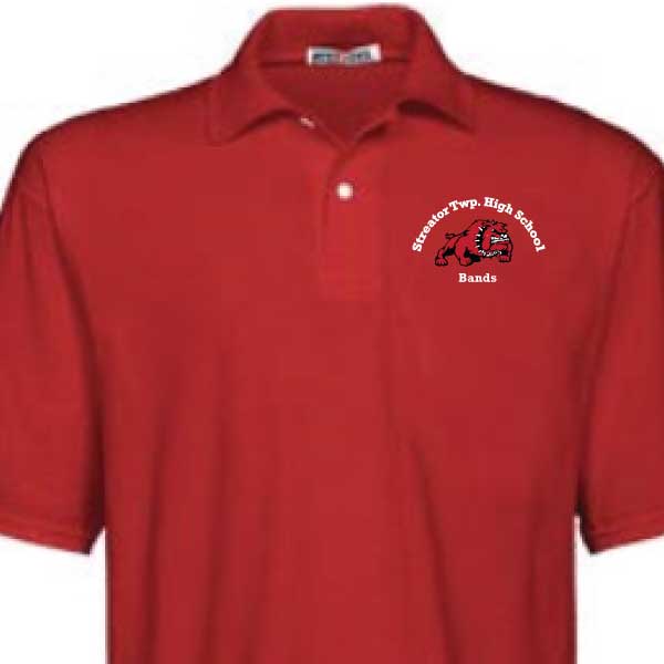 Mens Embroidered poly polo