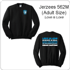 Mens 562M Crewneck - Love is Love