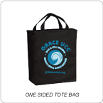 5 Pack - Black Tote Bag (1 Sided)