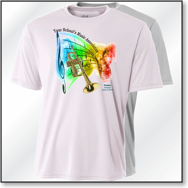 A4 Performance Tee - Design 1 - Trumpet