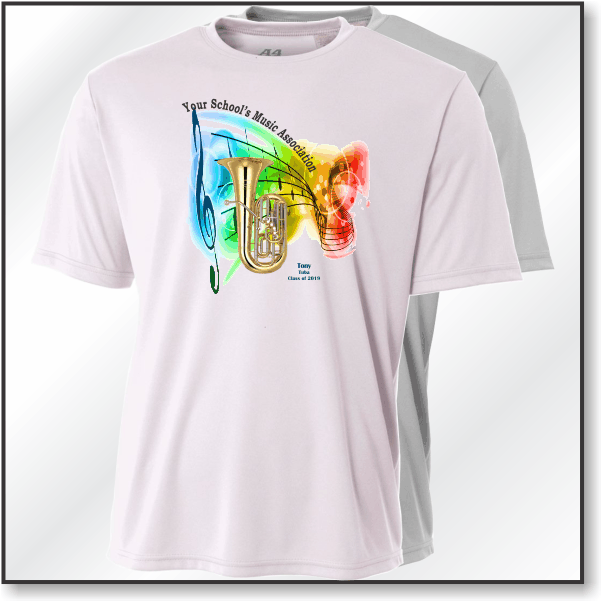 A4 Performance Tee - Design 1 - Tuba