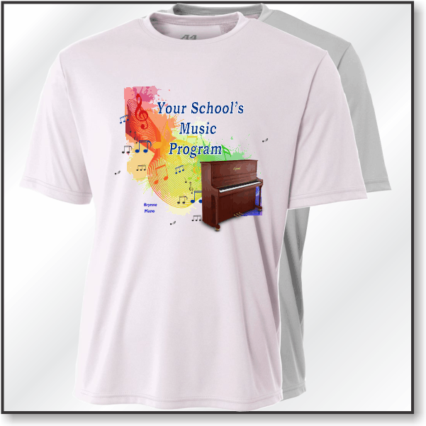 A4 Performance Tee - Design 2 - Piano