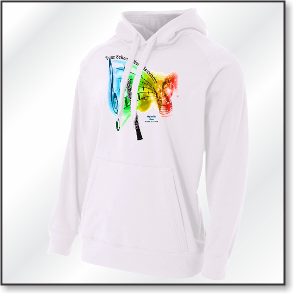 A4 Solid Tech Fleece Hoodie - Design 1 - Oboe