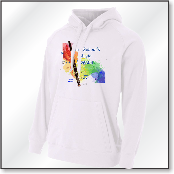 A4 Solid Tech Fleece Hoodie - Design 2 - Bassoon