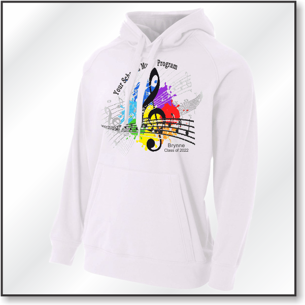 A4 Solid Tech Fleece Hoodie - Choral/ No Instrument 