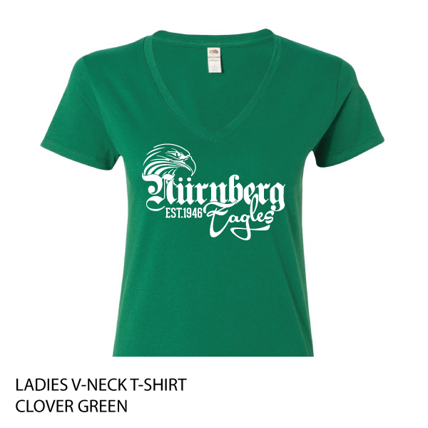 18) Ladies Short Sleeve V-Neck T-shirt "Eagles"