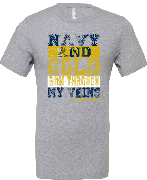 AF - Navy and Gold Cotton Shirt