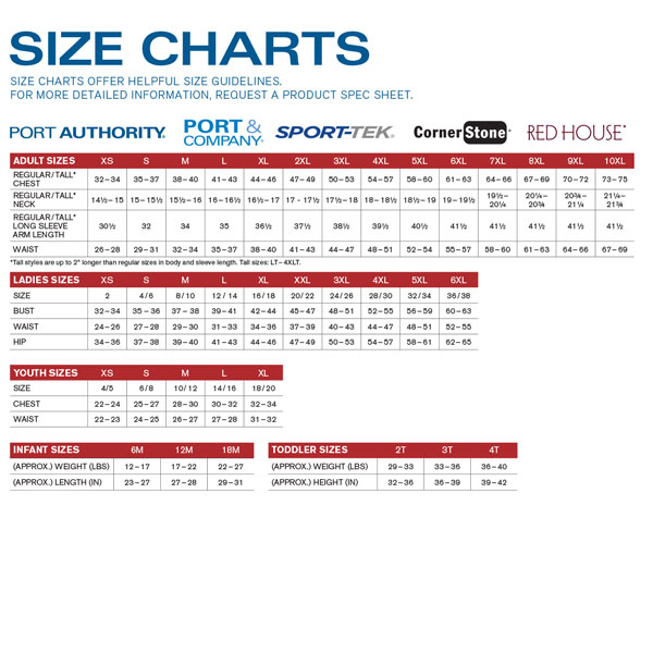 014 Size Charts