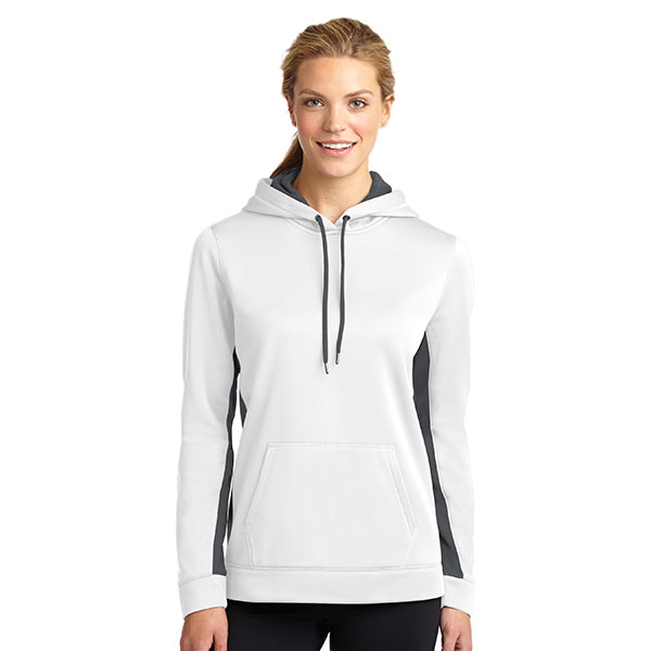030 LST235 Ladies Fleece Colorblock Hooded Pullover