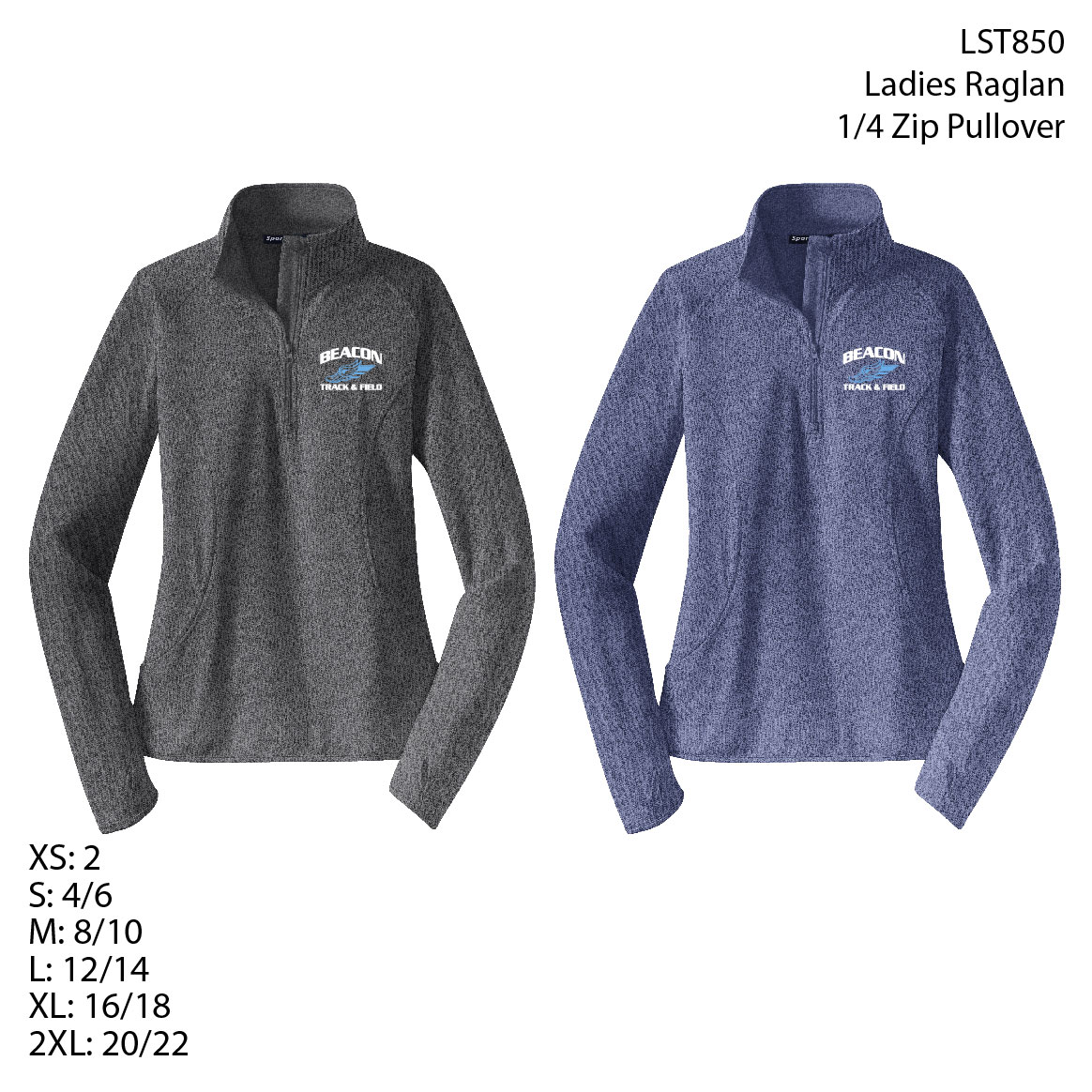 L - LST850 LADIES Quarter Zip Pullover