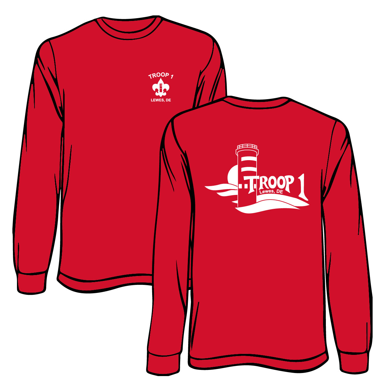 A - ST350LS 100% Polyester Long Sleeve T