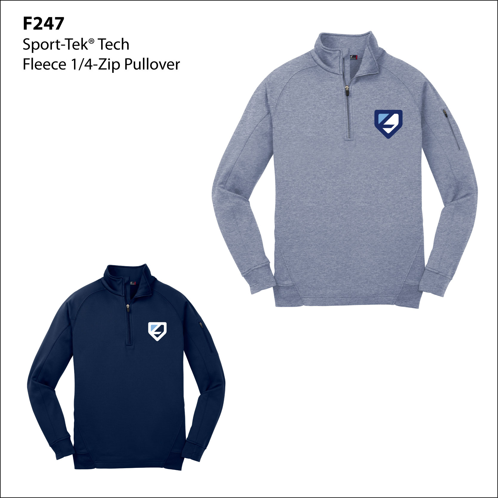 A- F247 ADULT 1/4 Zip Pullover
