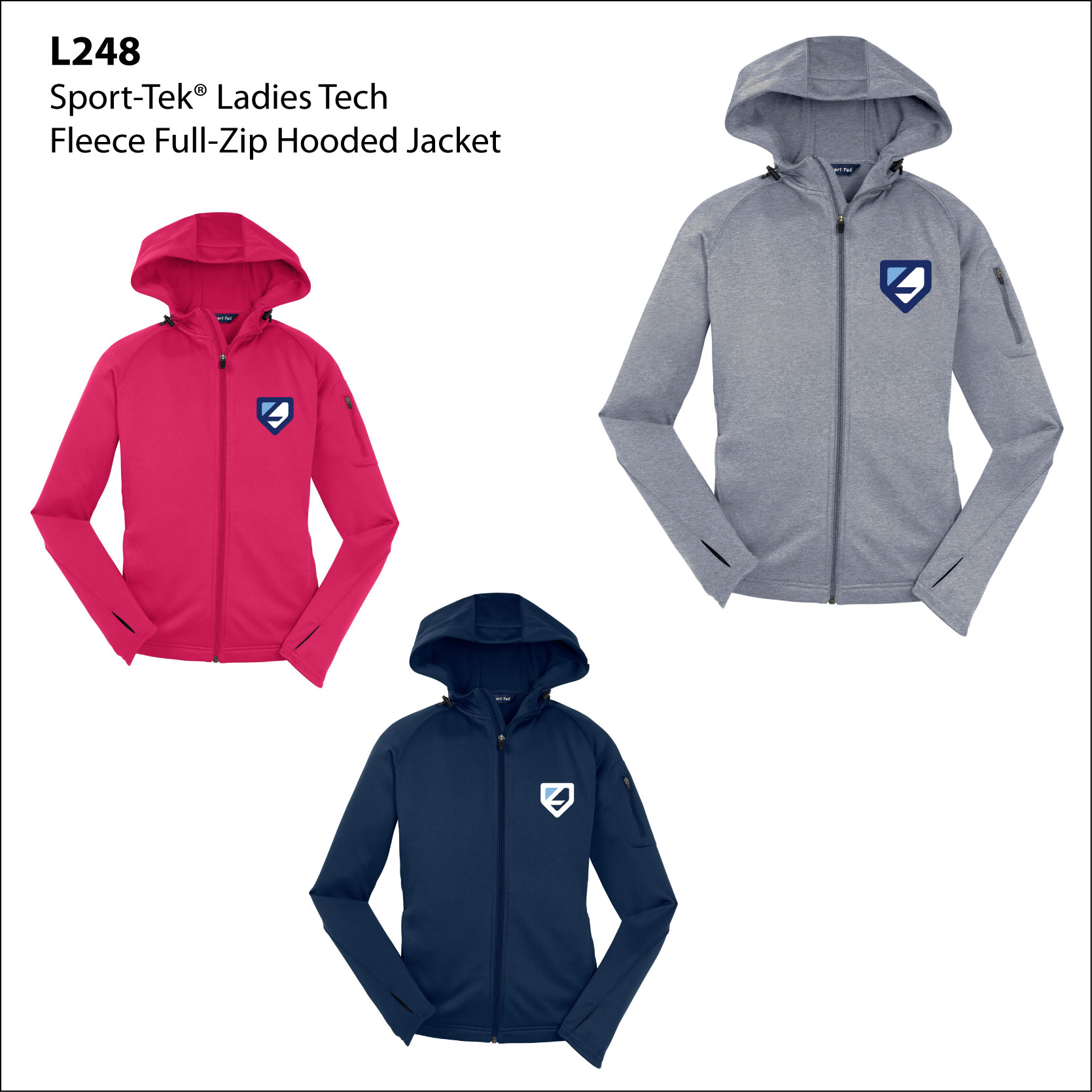 B- L248 LADIES Full Zip Hooded Jacket