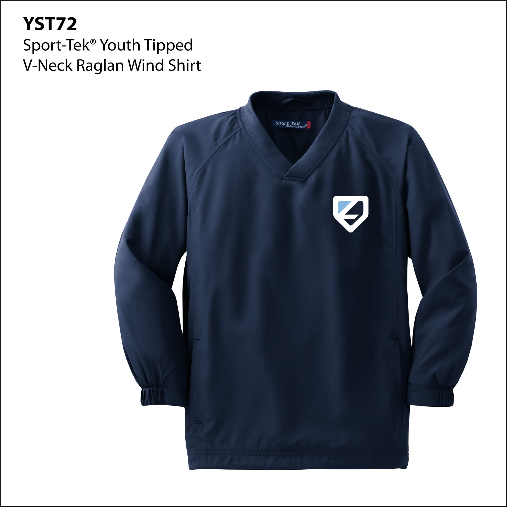 Q- YST72 YOUTH V-Neck Raglan Wind Shirt