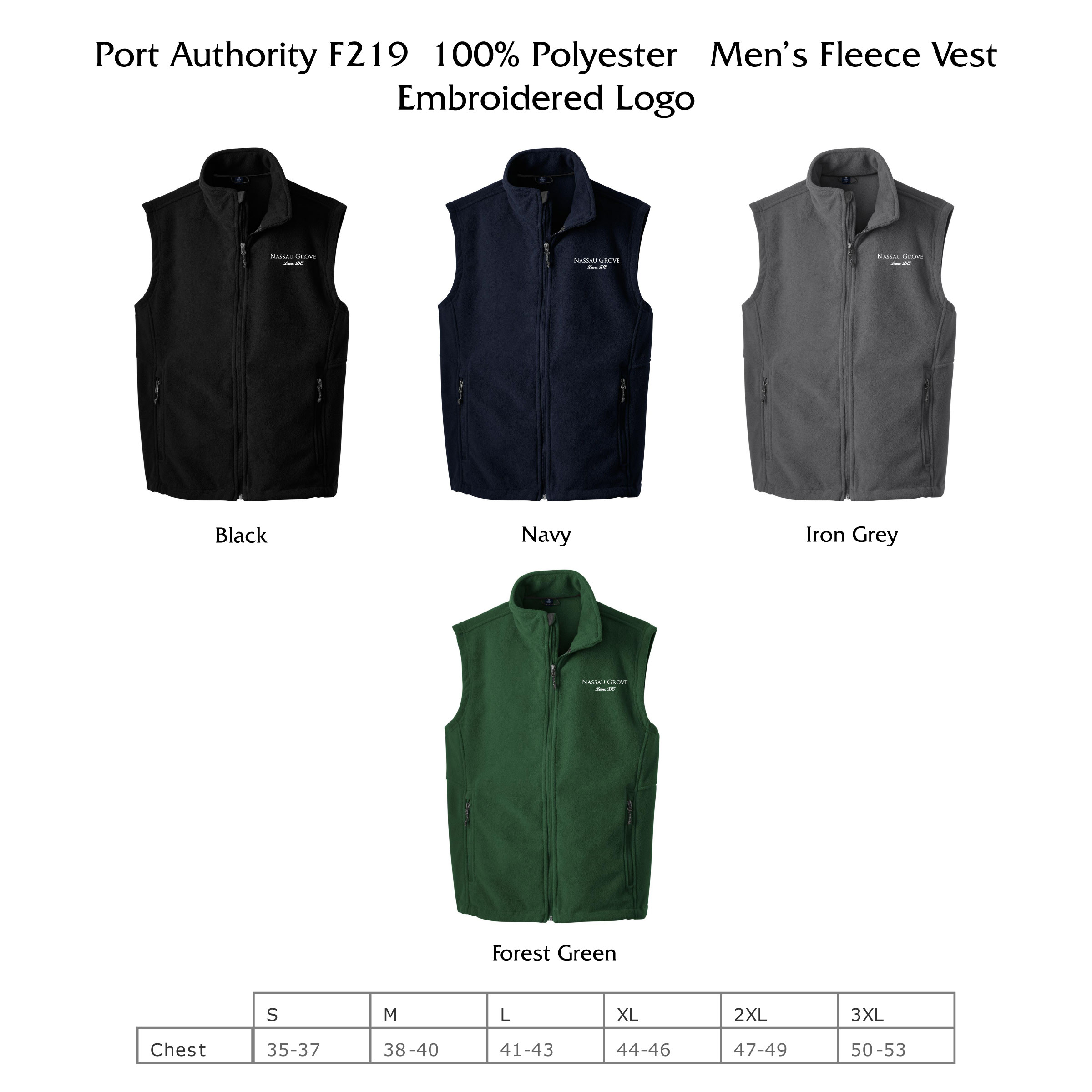 F- F219 Port Authority Unisex Fleece Vest