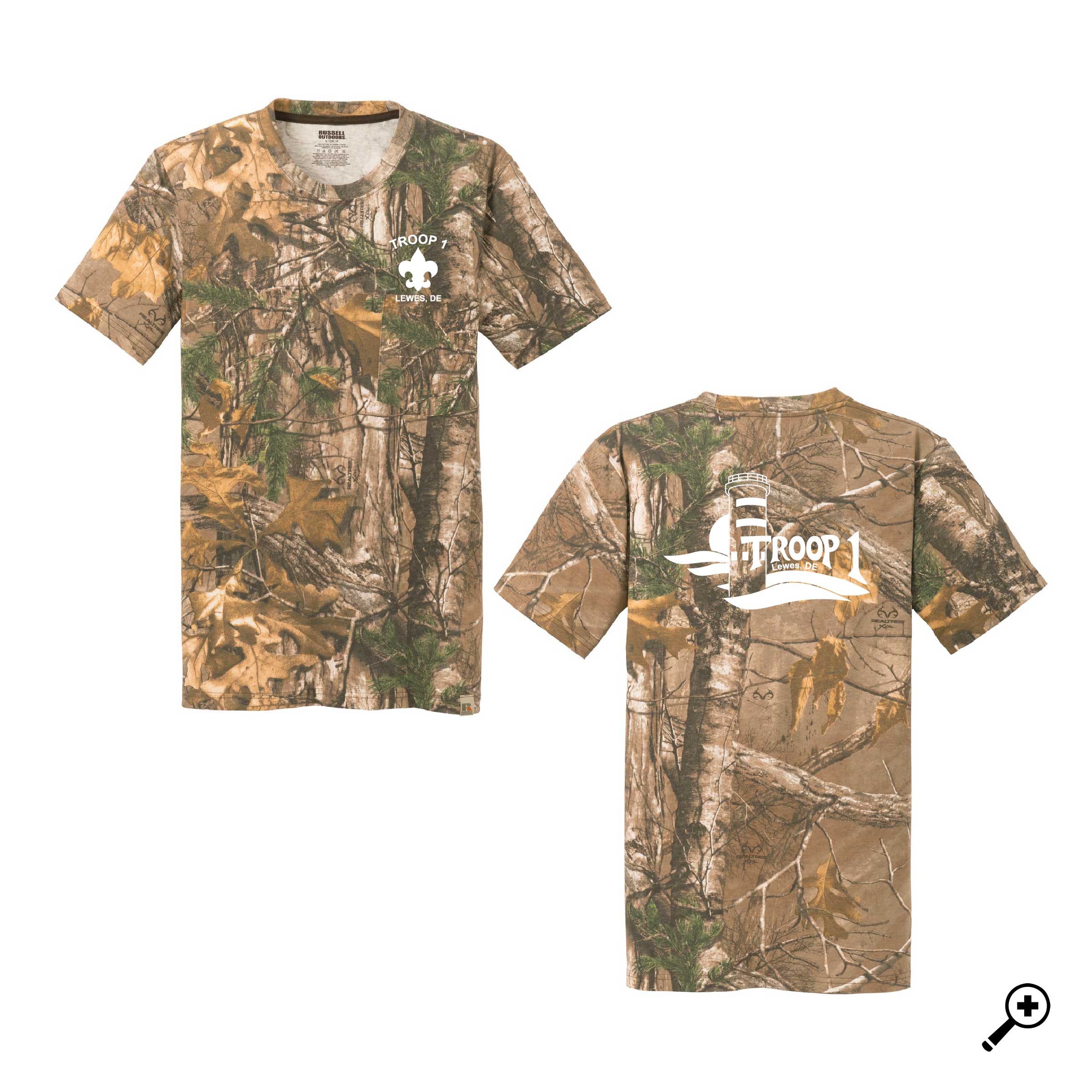 F- S021R ADULT Short Sleeve Camo Pocket T-Shirt