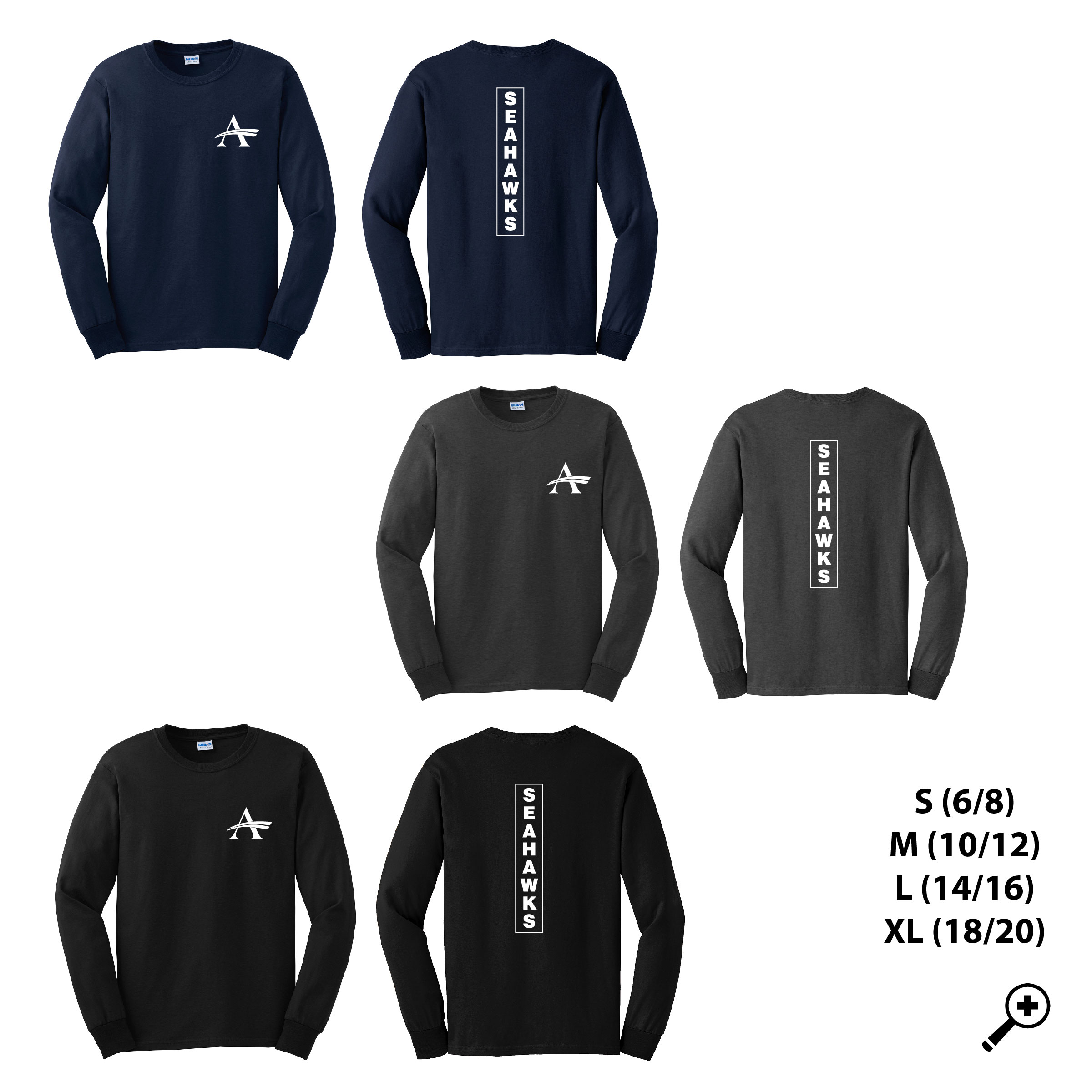 B- PC54YLS YOUTH Long Sleeve Tee