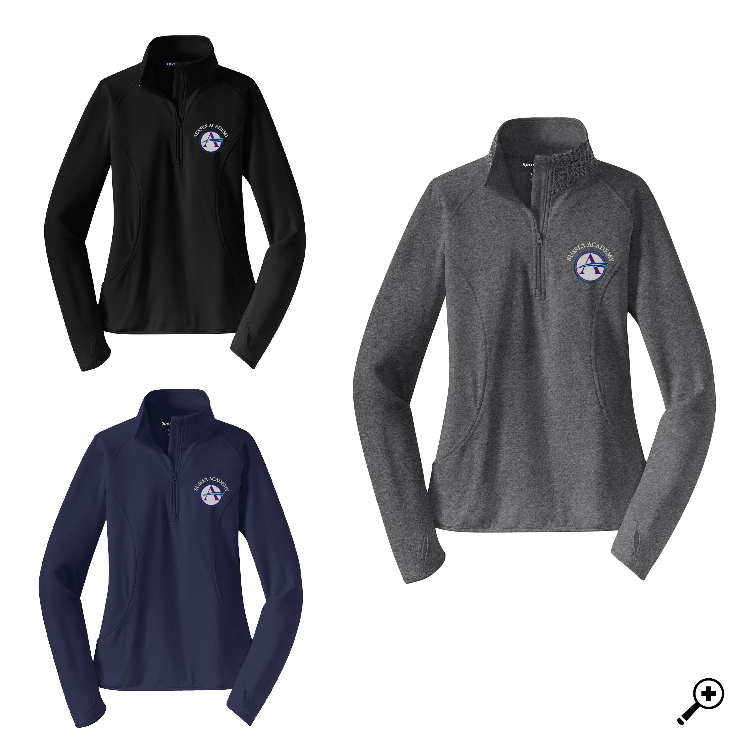 D- LST850 LADIES 1/2 Zip Pullover