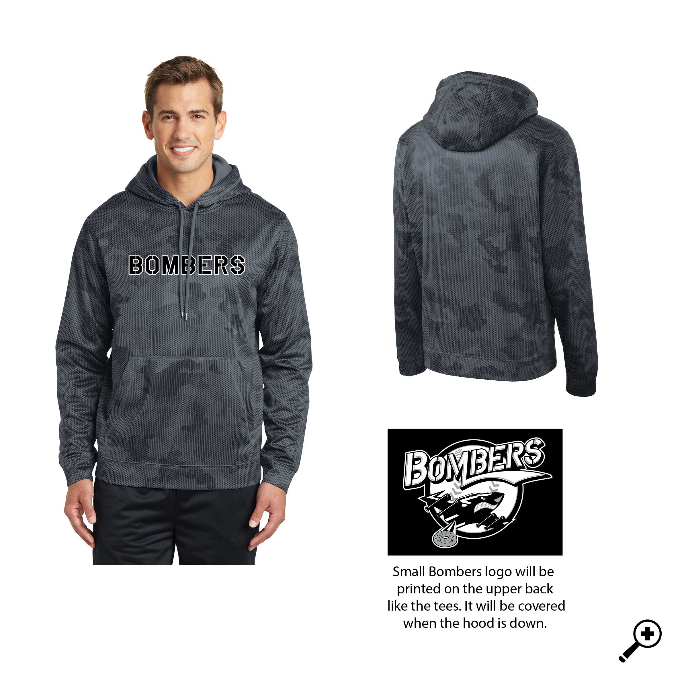 F- ST240 MENS Sport-Tek CamoHex Hooded Pullover
