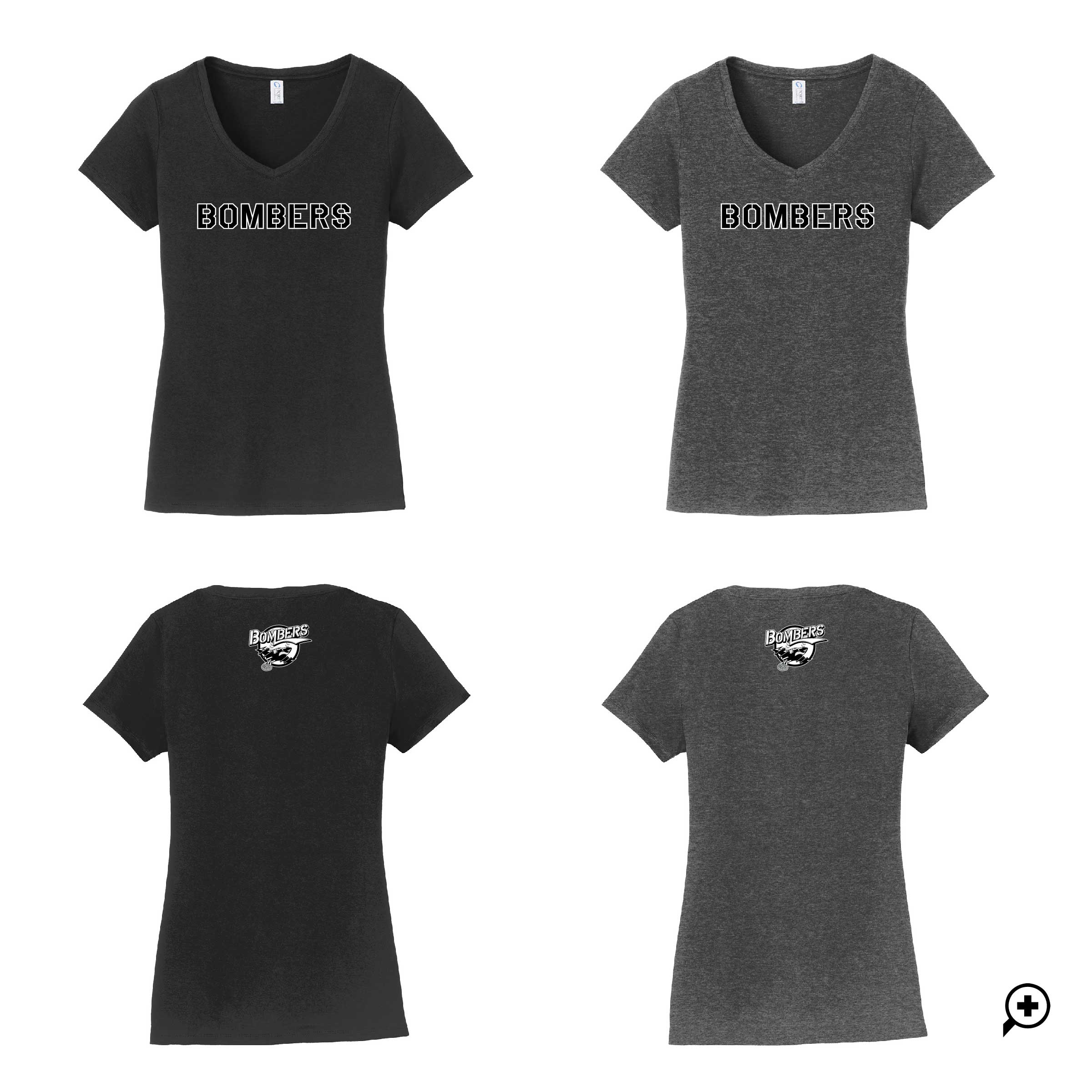 I- LPC450V LADIES Port & Company V-Neck Short Sleeve Cotton Tee