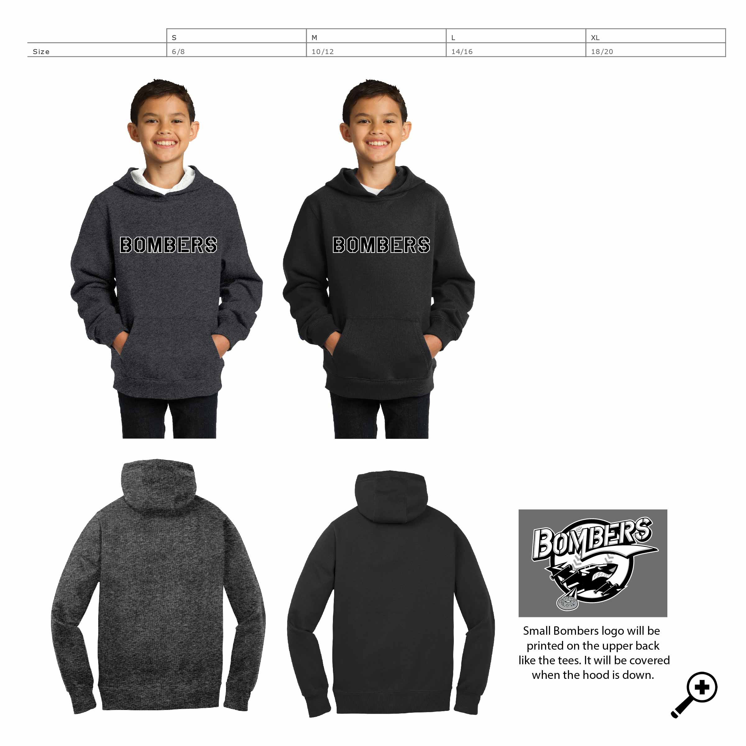 S- YST254 YOUTH Sport-Tek Pullover Hooded Sweatshirt