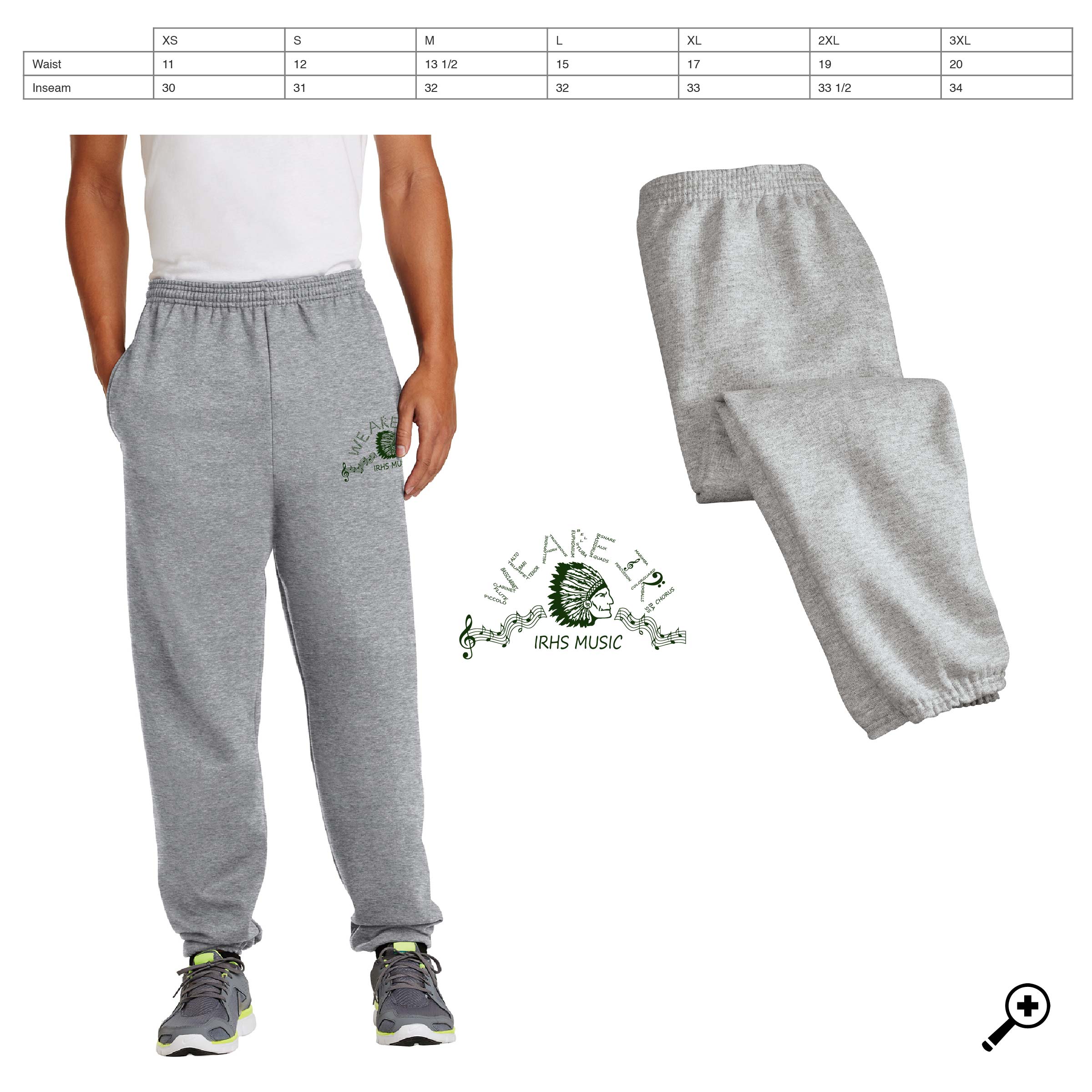 E- PC90P Adult Elastic Bottom Sweatpants
