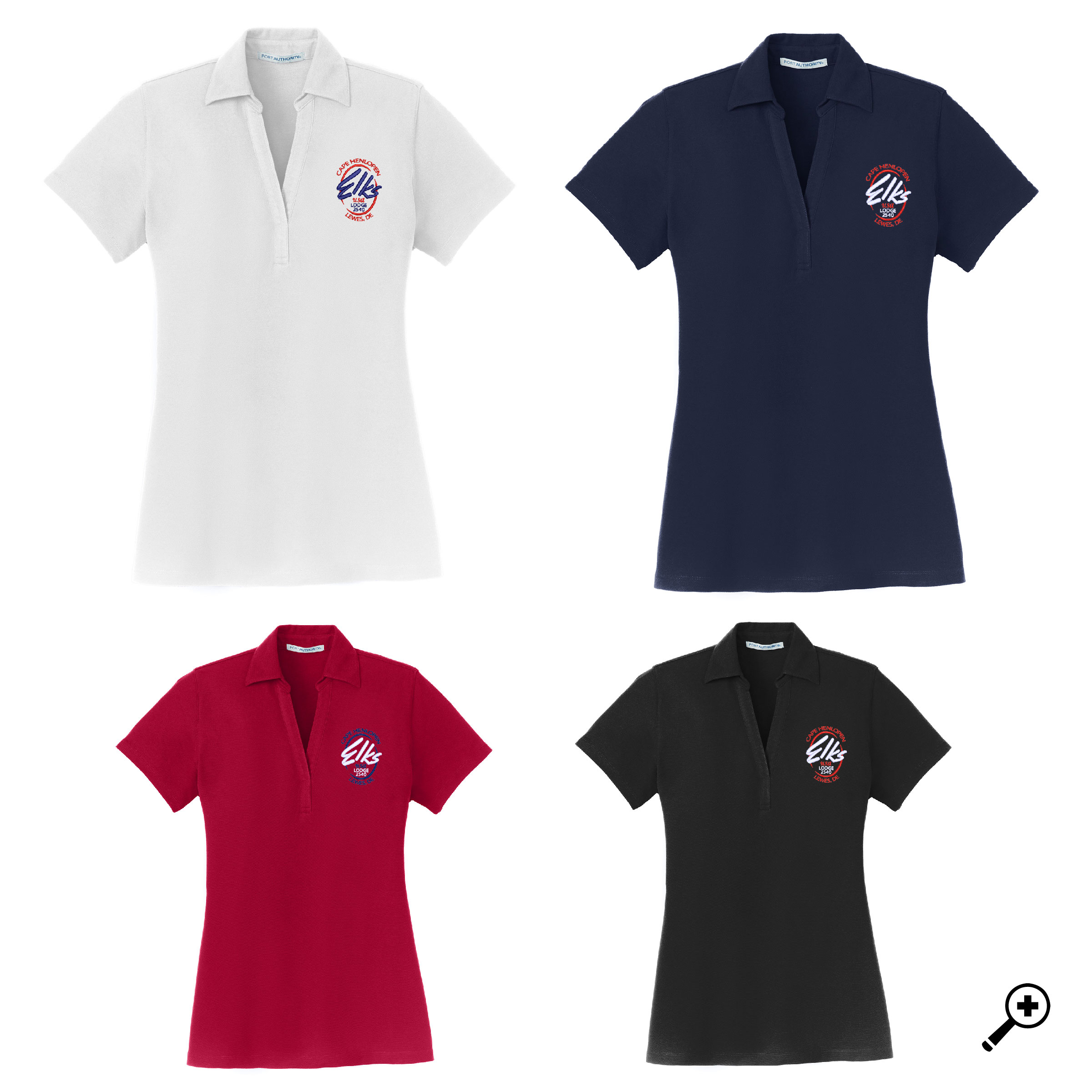 H- L5001 Port Authority Ladies Silk Touch Y-Neck Polo