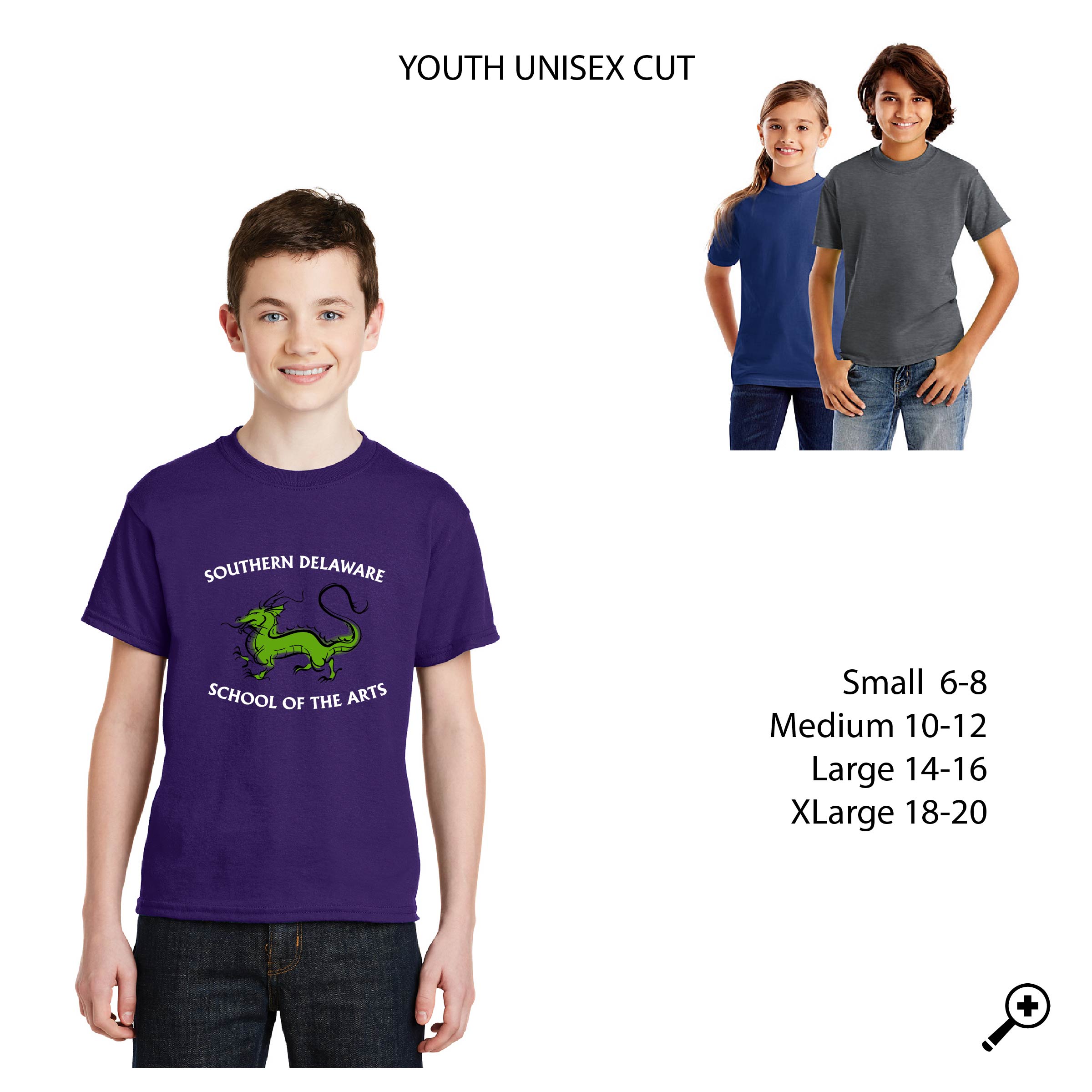 B- 8000B YOUTH Gildan 50/50 Short Sleeve Tee