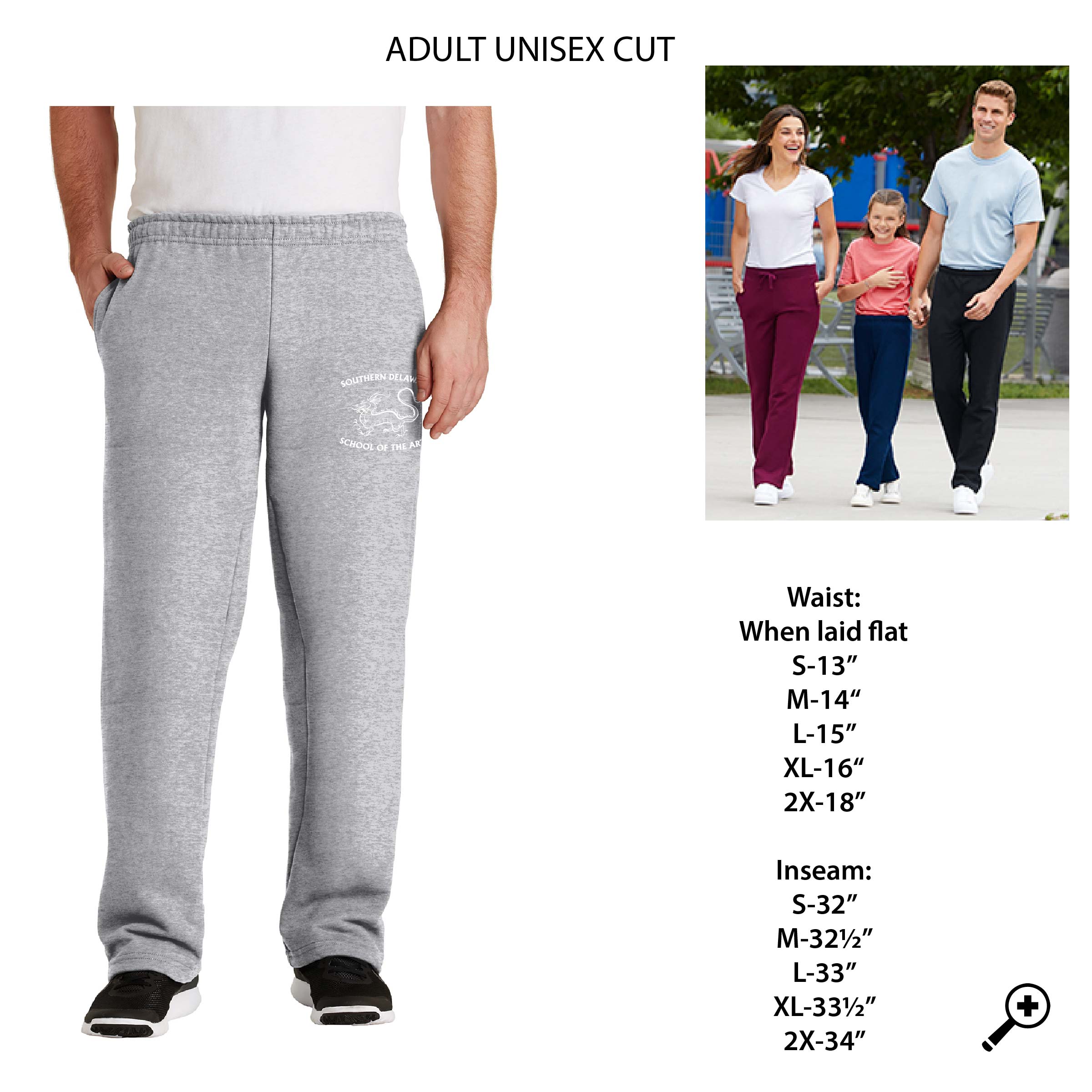 K- 12300 ADULT Gildan Open Bottom Sweatpants