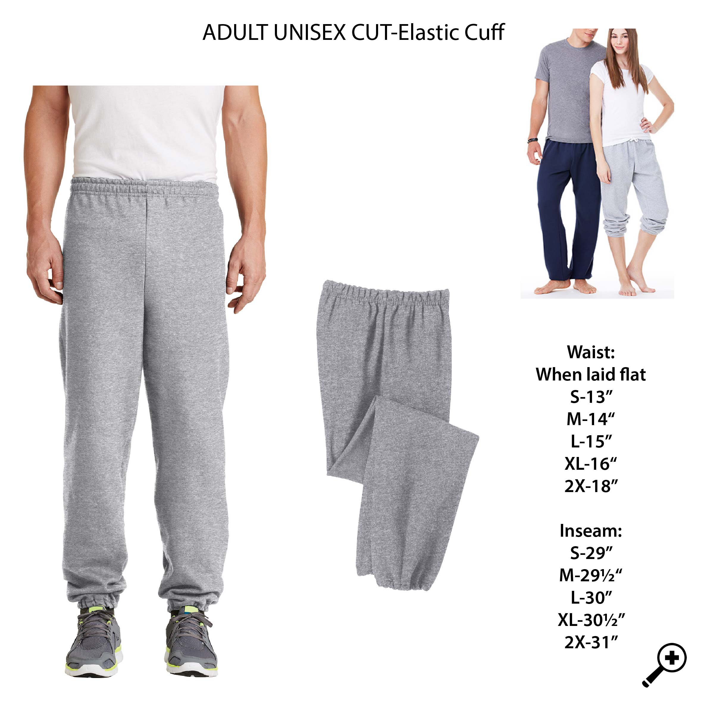 P- 18200 ADULT Gildan Elastic Cuff Sweat Pants