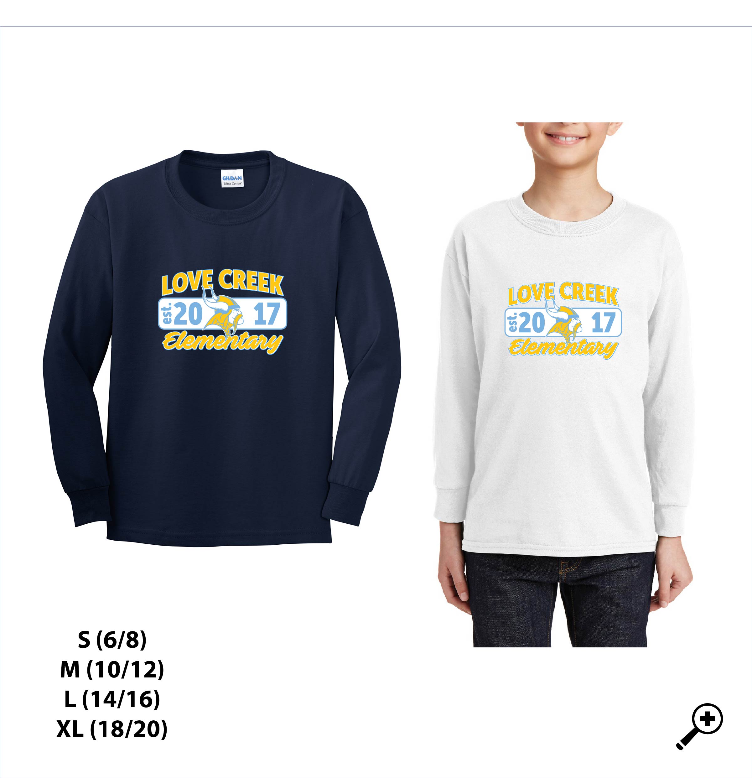 E- YOUTH 2400B Viking Design Long Sleeve Tee