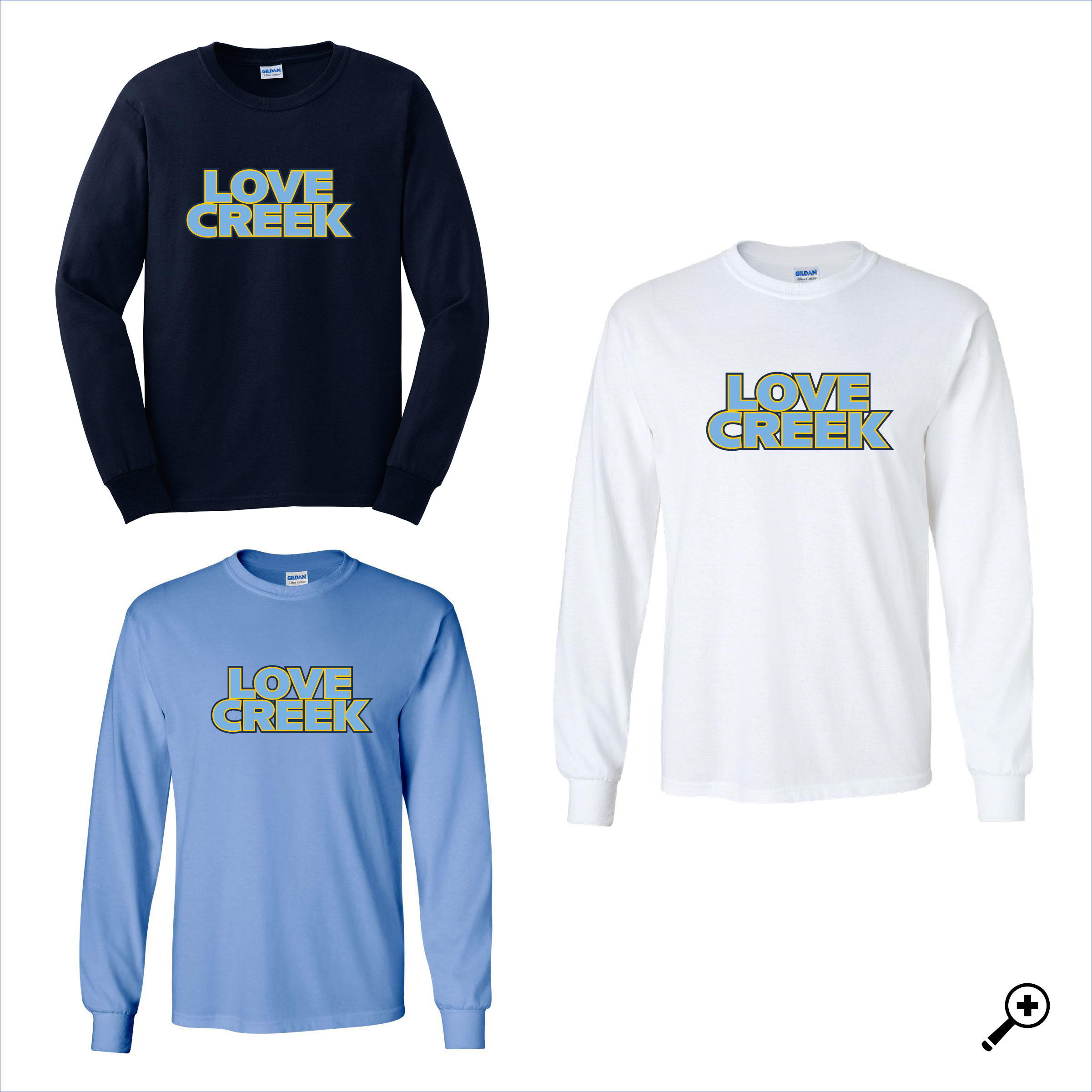 H- ADULT 2400 Text Design Long Sleeve Tee