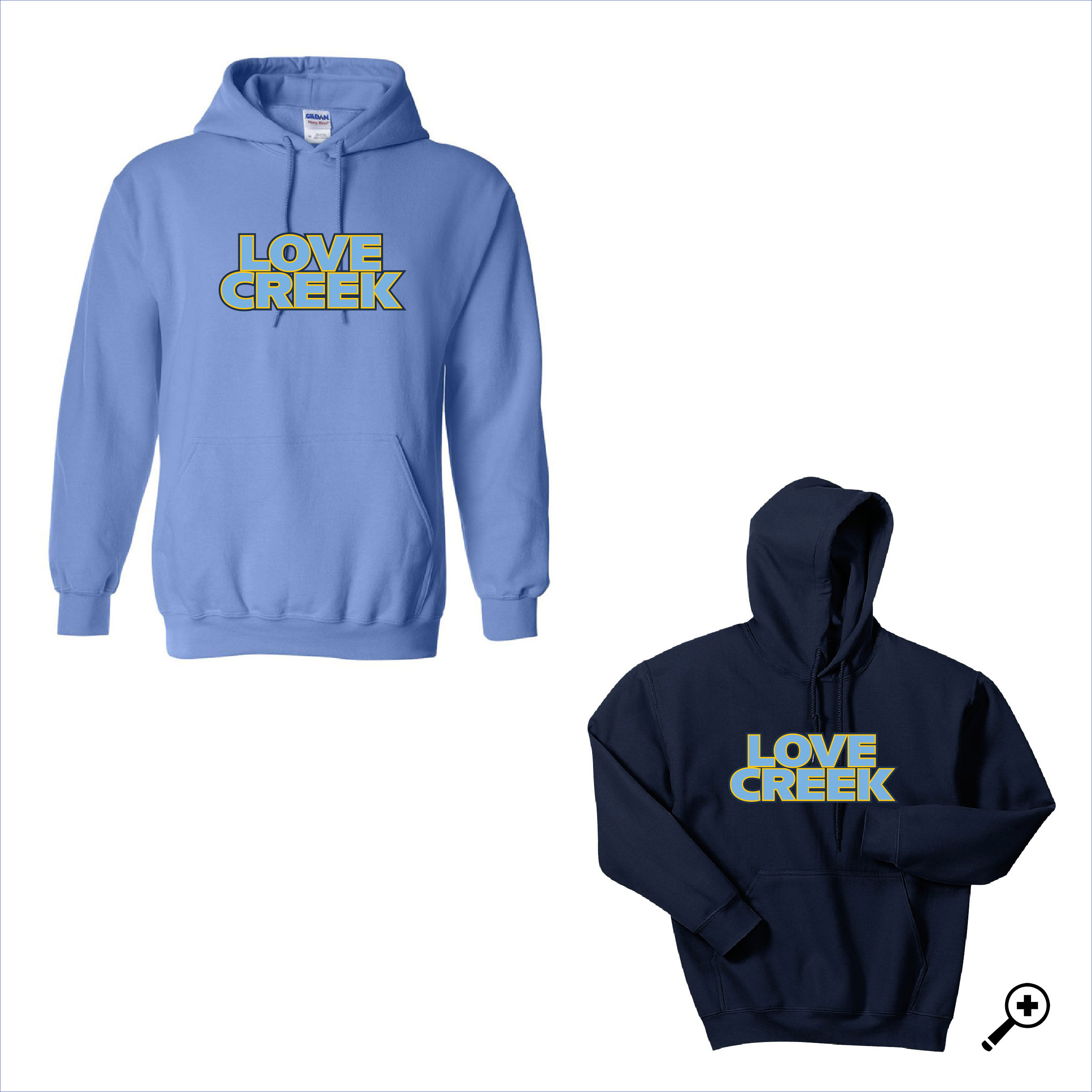 I- ADULT 18500 Text Design Hooded Sweatshirt