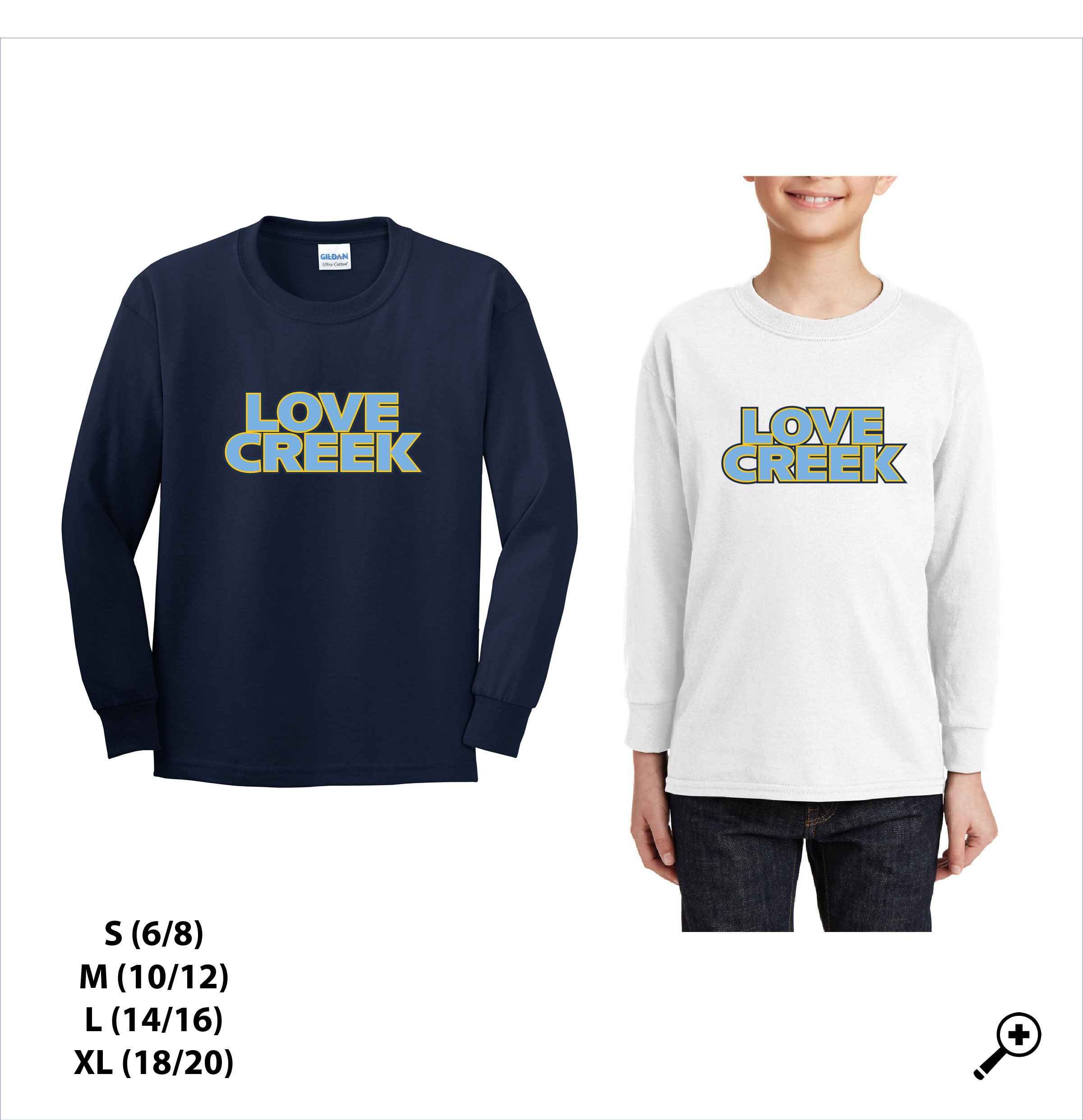 K- YOUTH 2400B Text Design Long Sleeve Tee