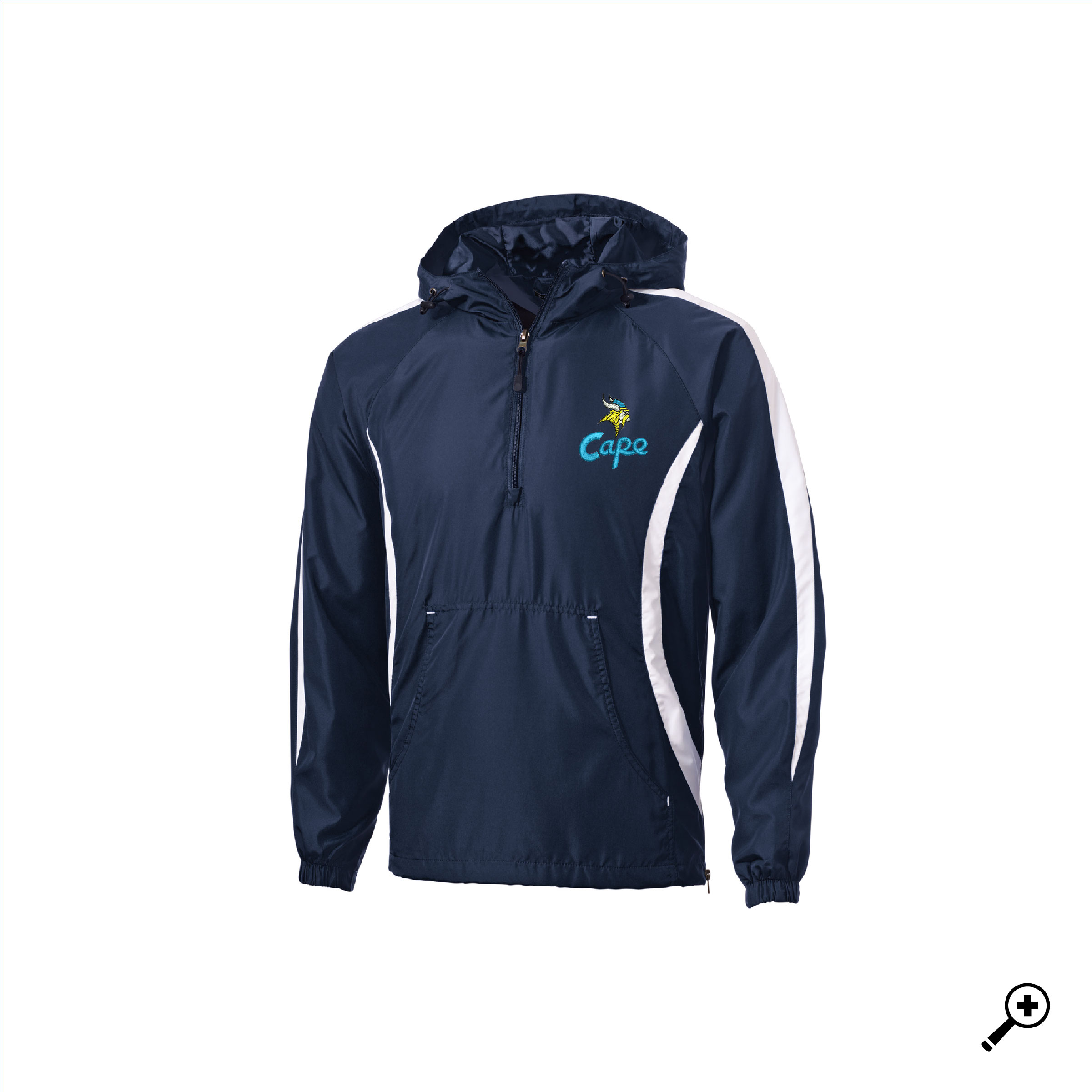 O- ADULT JST63 Hooded 1/2 Zip Jacket