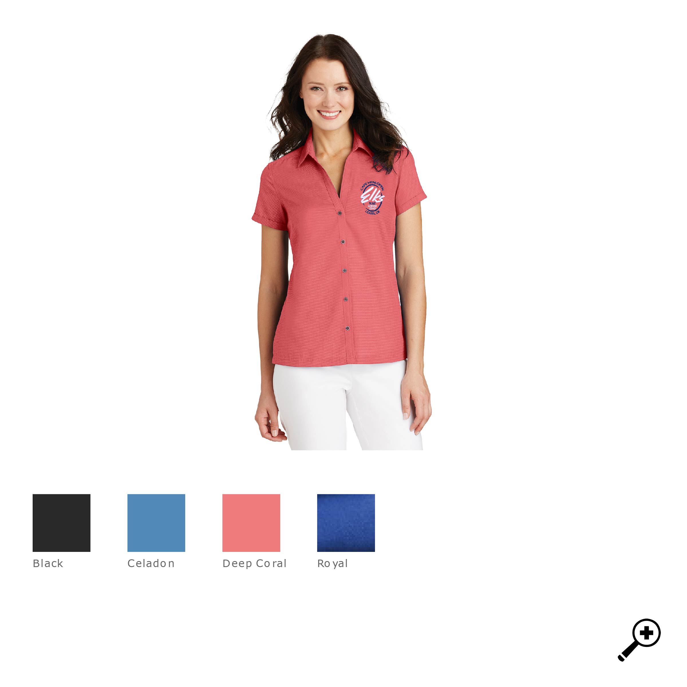 I- L662 LADIES Port Authority Textured Camp Shirt
