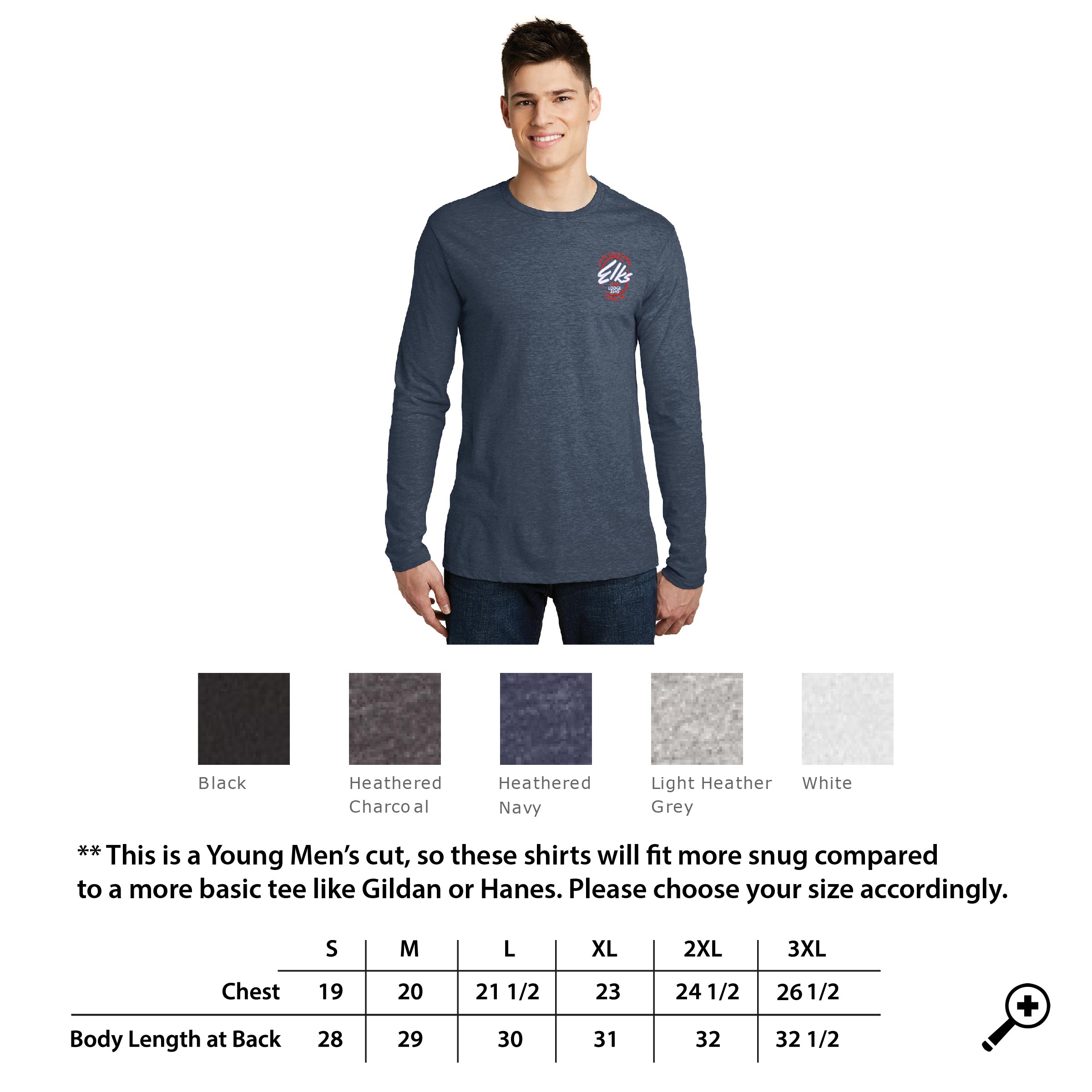 A- DT6200 MENS District Cotton Long Sleeve Tee