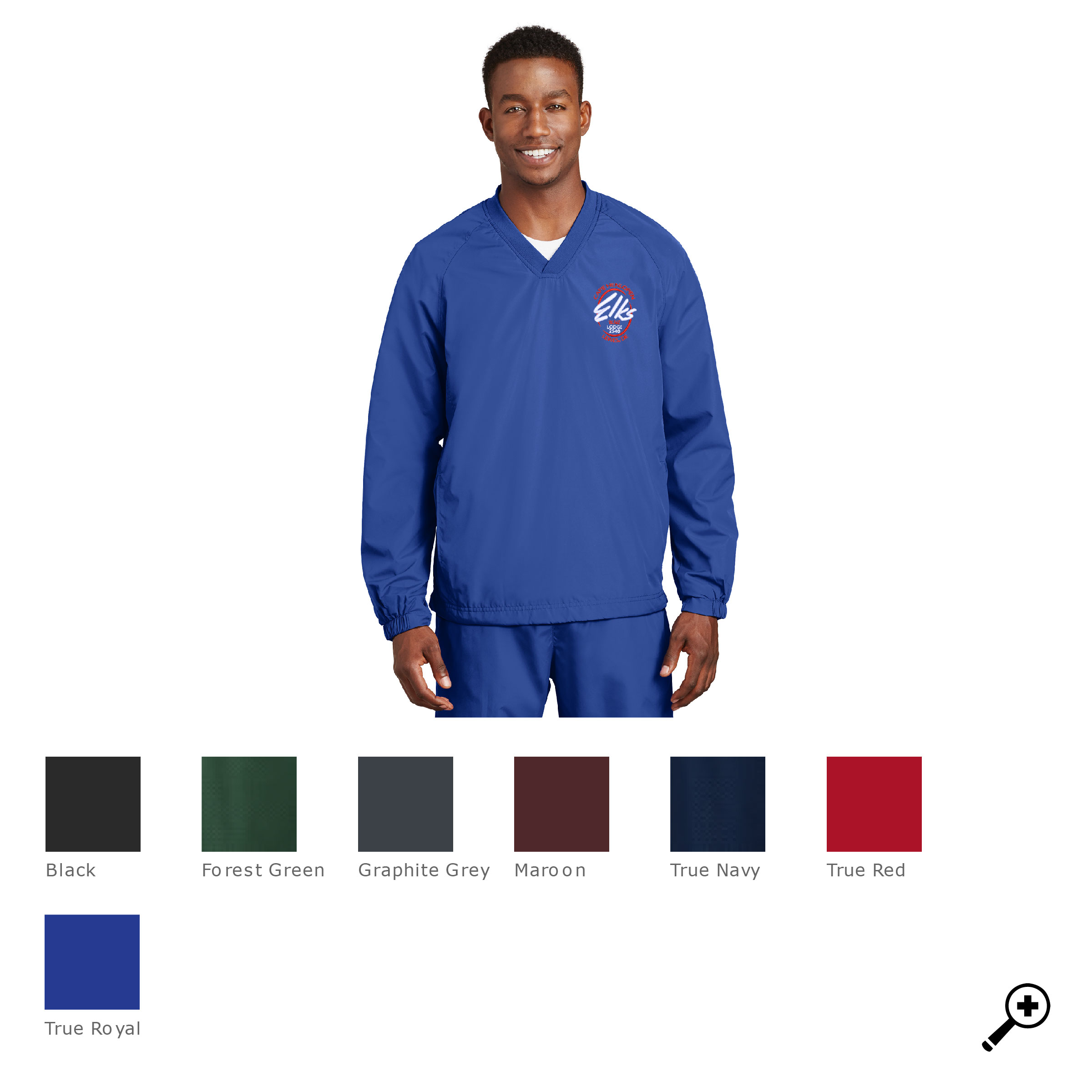 T- JST72 UNISEX Sport-Tek V-Neck Raglan Wind Shirt
