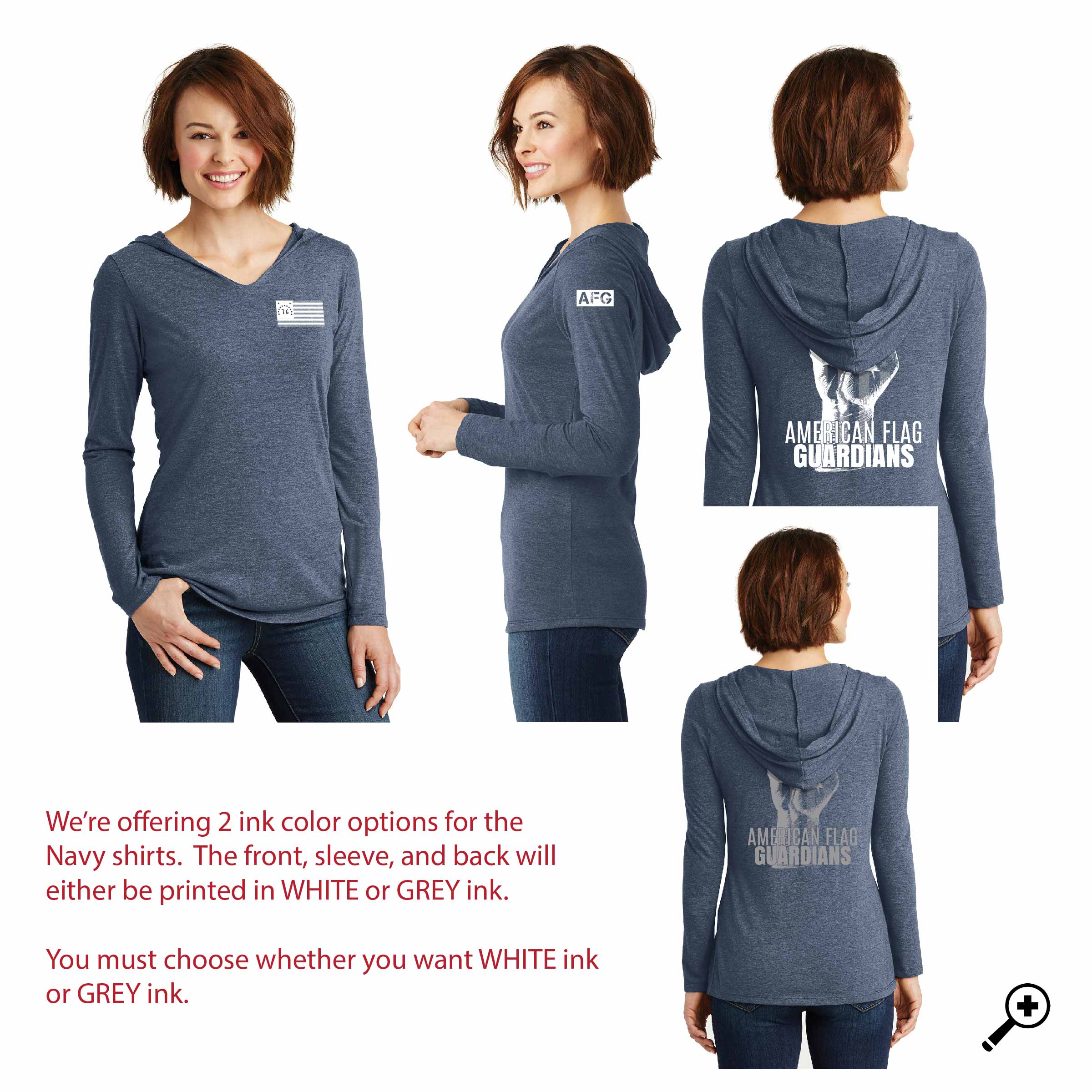 I- DM139L LADIES District Tri-blend Long Sleeve Hoodie