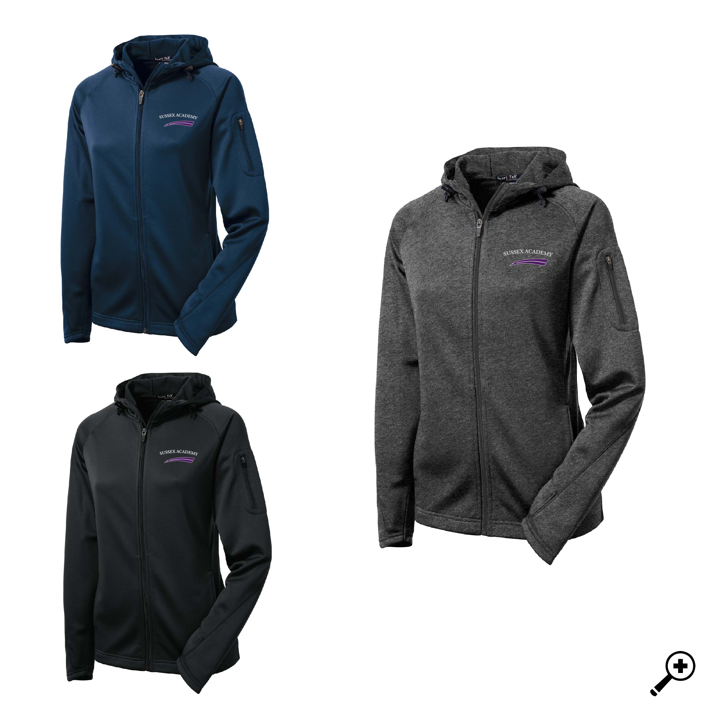 I- L248 LADIES Sport Tek Fleece Full-Zip Hooded Jacket