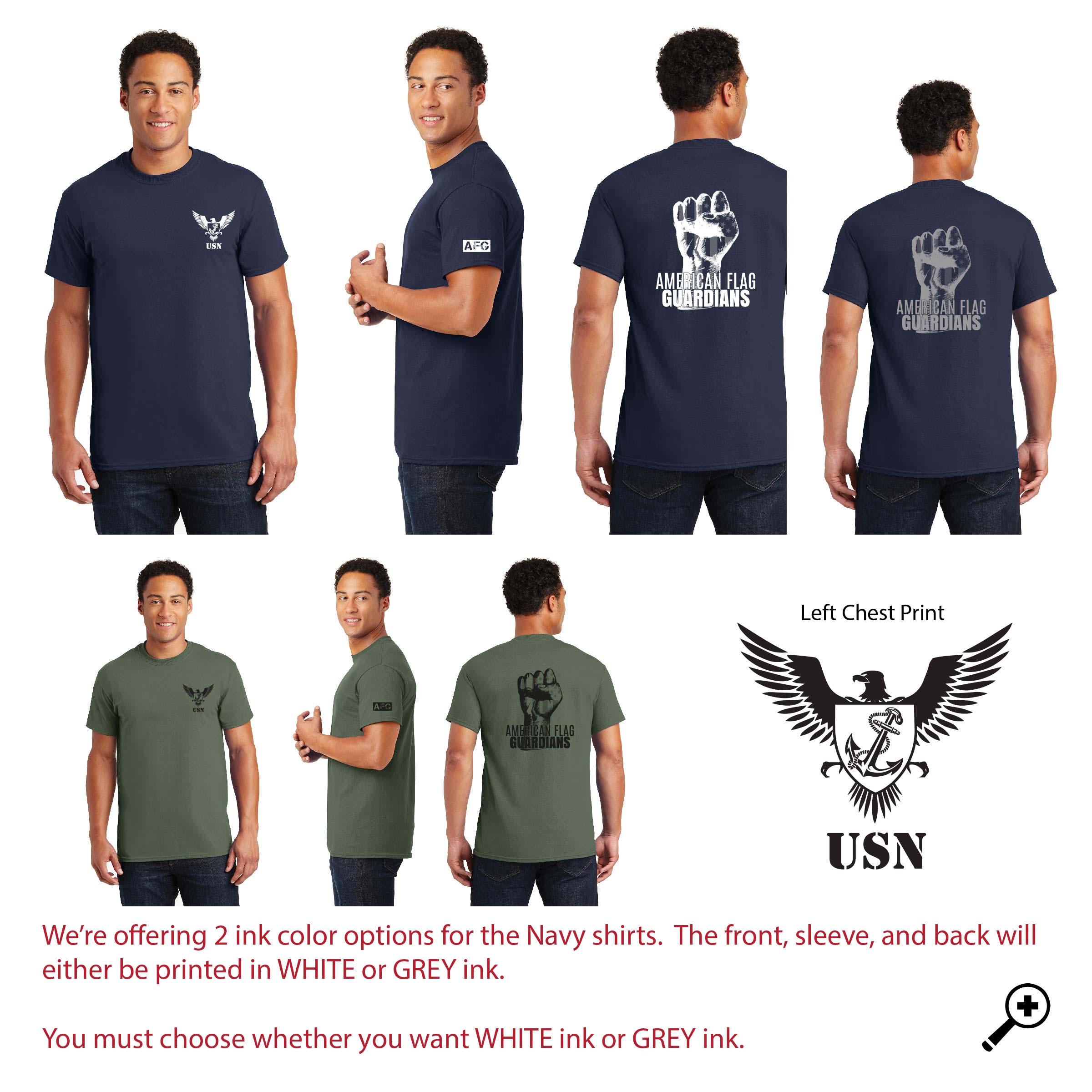 V- NAVY 2000 ADULT Gildan Short Sleeve Tee