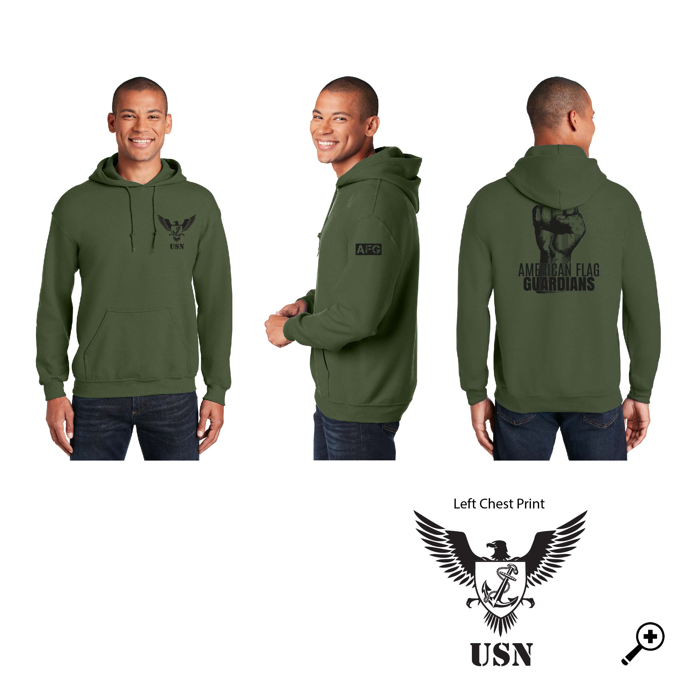 Y- NAVY 18500 ADULT Gildan Hooded Sweatshirt