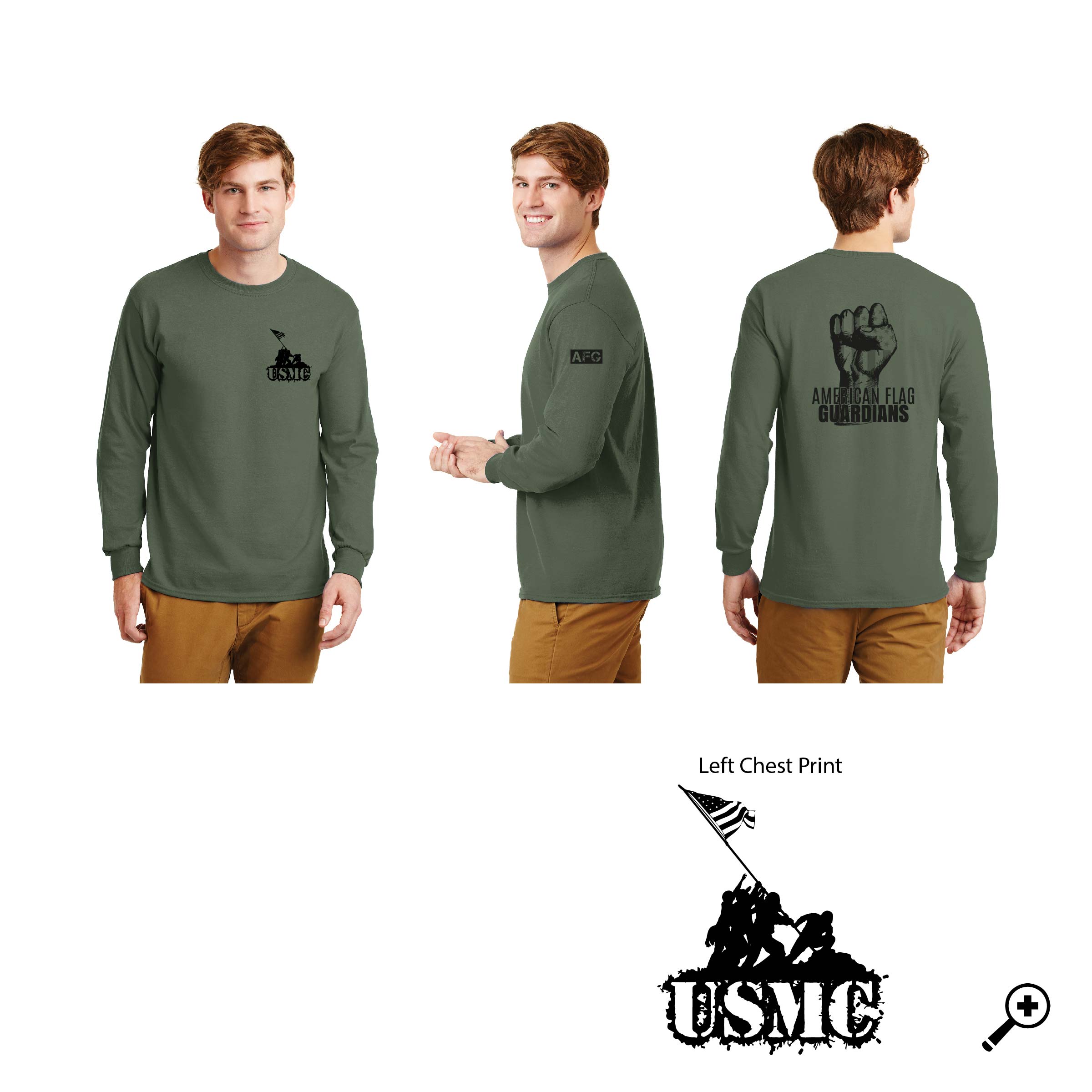 ZC- MARINES 2400 ADULT Gildan Long Sleeve Tee